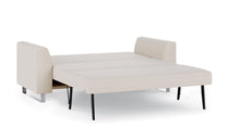 Schlafsofa von Bruno – 140 cm, in Glory Soft Beige, Metallfüße