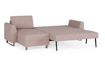 Schlafsofa von Bruno – 140 cm, in Glory Blush, Metallfüße