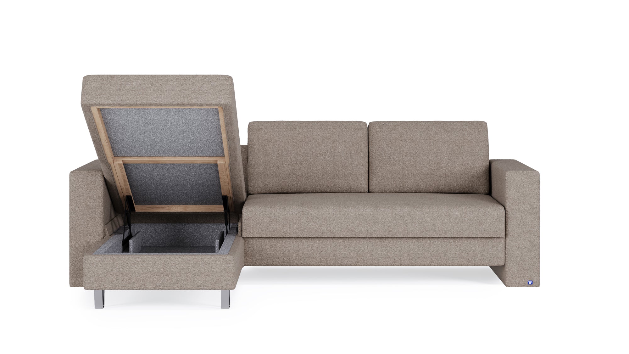 Schlafsofa von Bruno – 140 cm, in Glory Taupe
