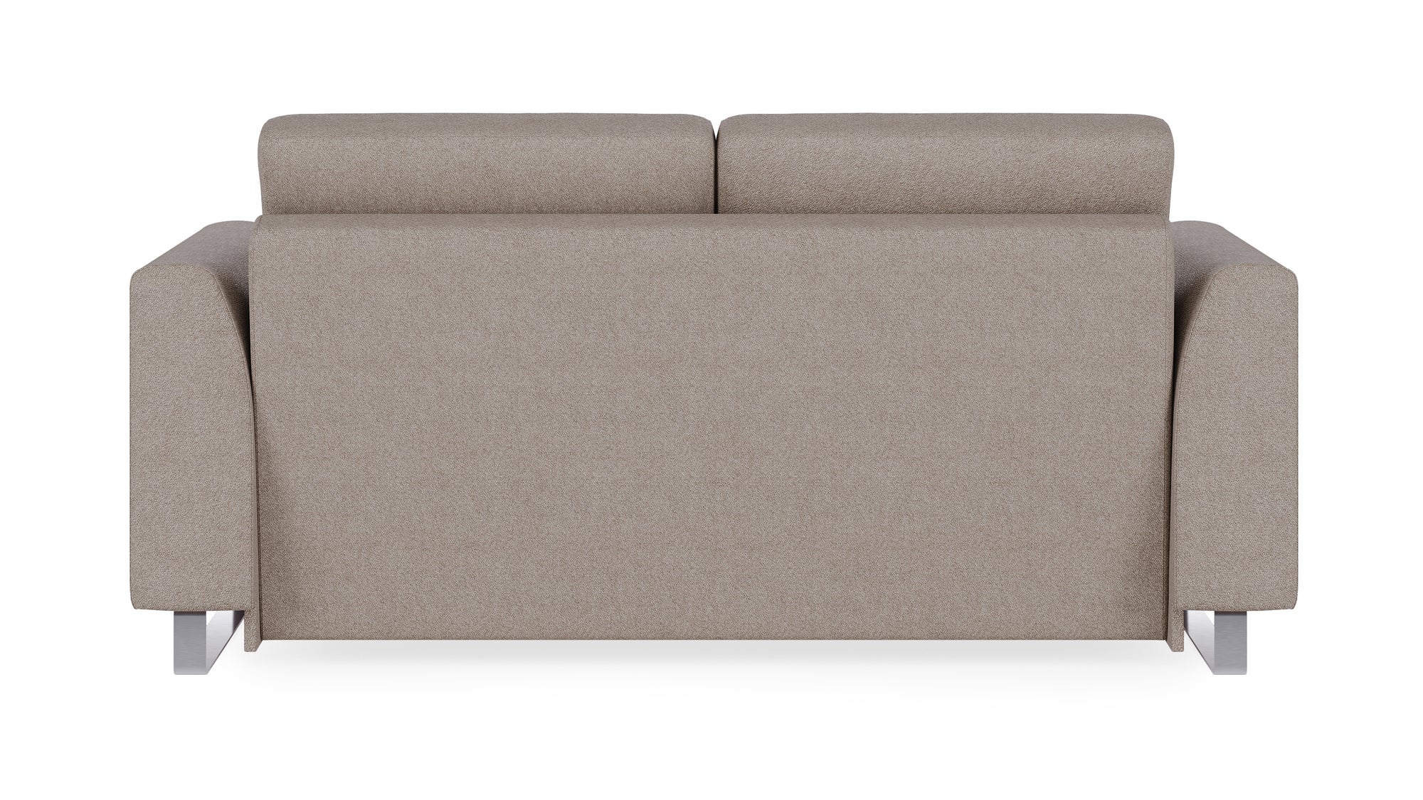 Schlafsofa von Bruno – 140 cm, in Glory Taupe, Metallfüße
