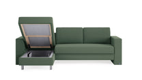 Schlafsofa von Bruno – 140 cm, in Grün