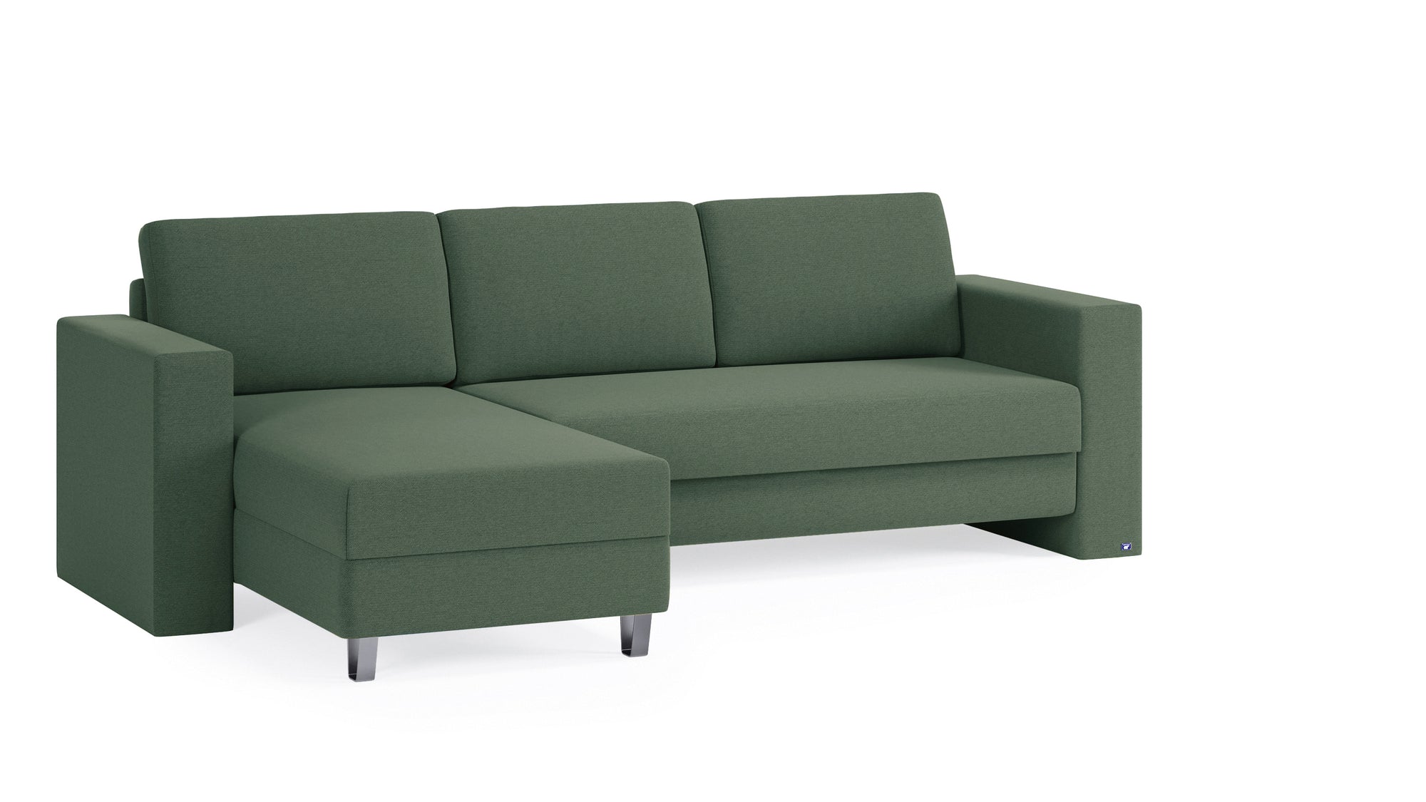 Schlafsofa von Bruno – 140 cm, in Grün