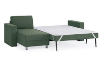 Schlafsofa von Bruno – 140 cm, in Grün