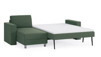 Schlafsofa von Bruno – 140 cm, in Grün
