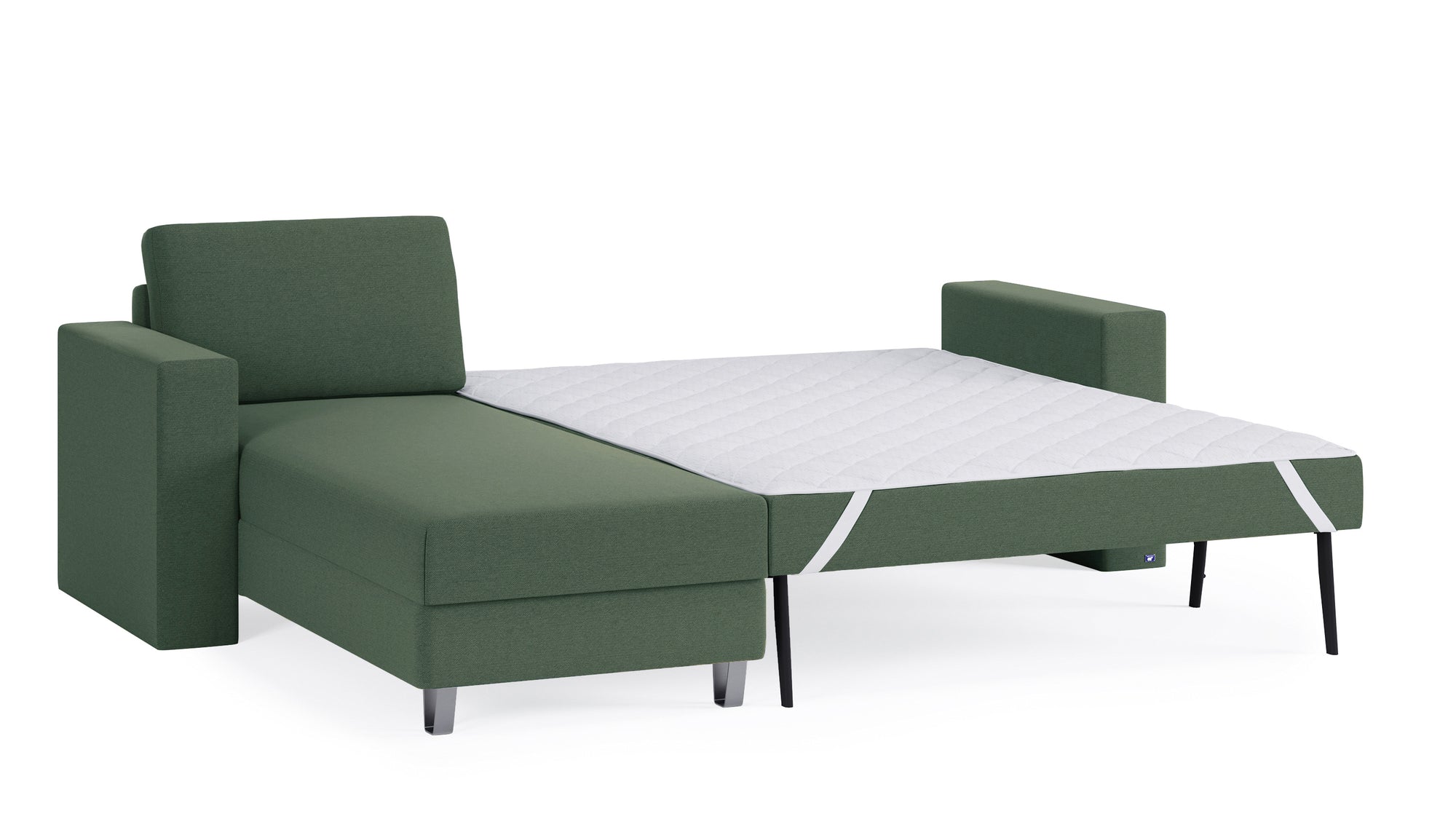 Schlafsofa von Bruno – 140 cm, in Grün