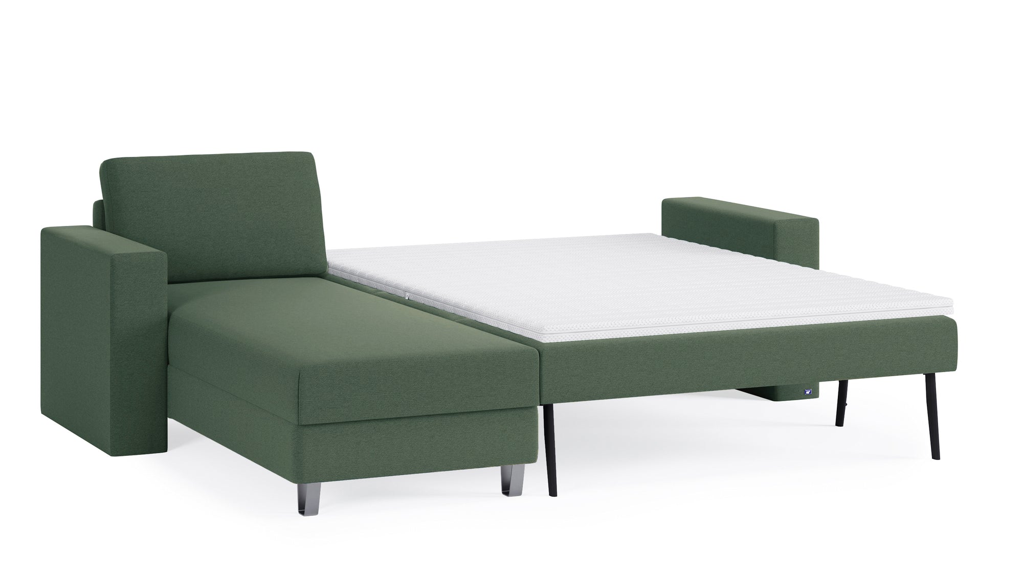 Schlafsofa von Bruno – 140 cm, in Grün