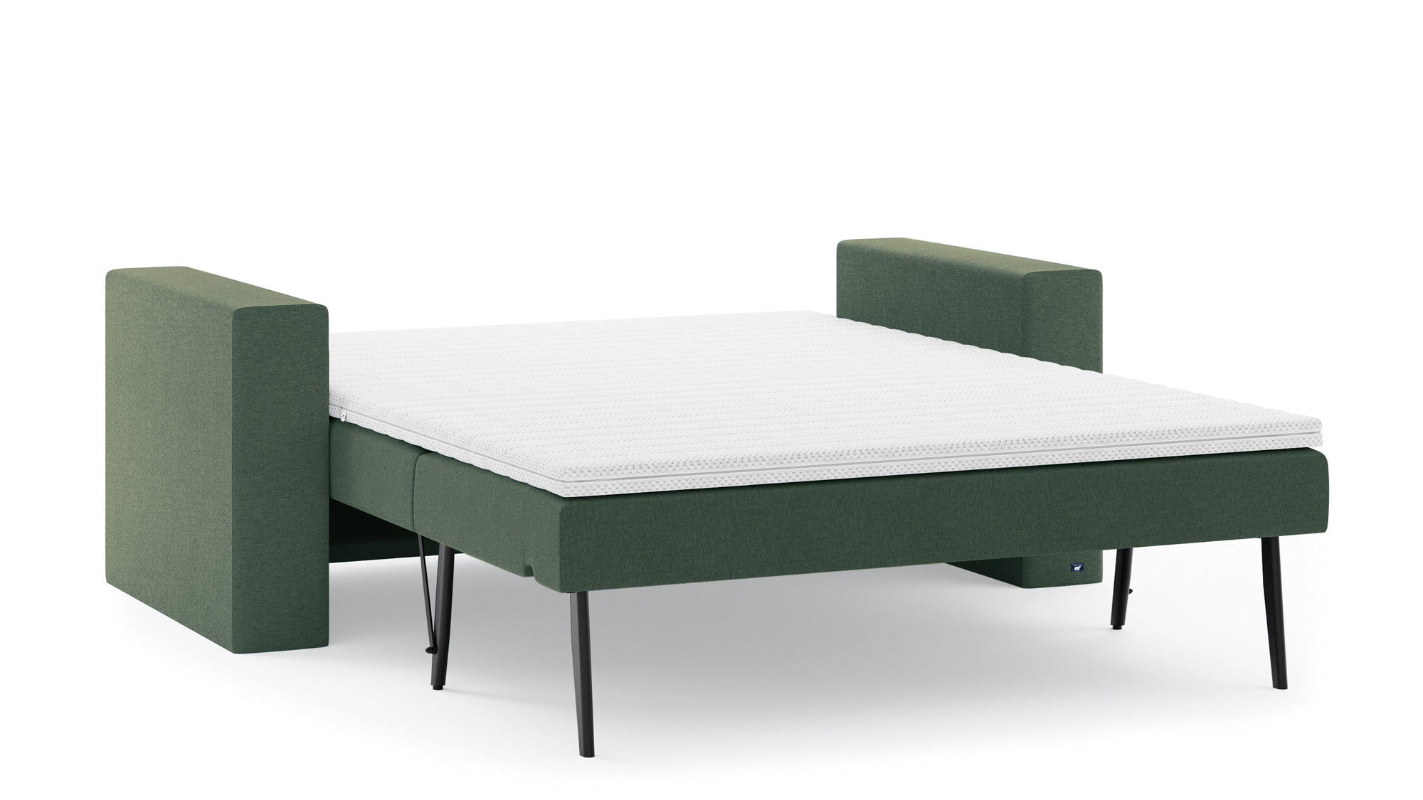 Schlafsofa von Bruno – 140 cm, in Grün