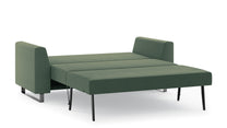 Schlafsofa von Bruno – 140 cm, in Grün, Metallfüße