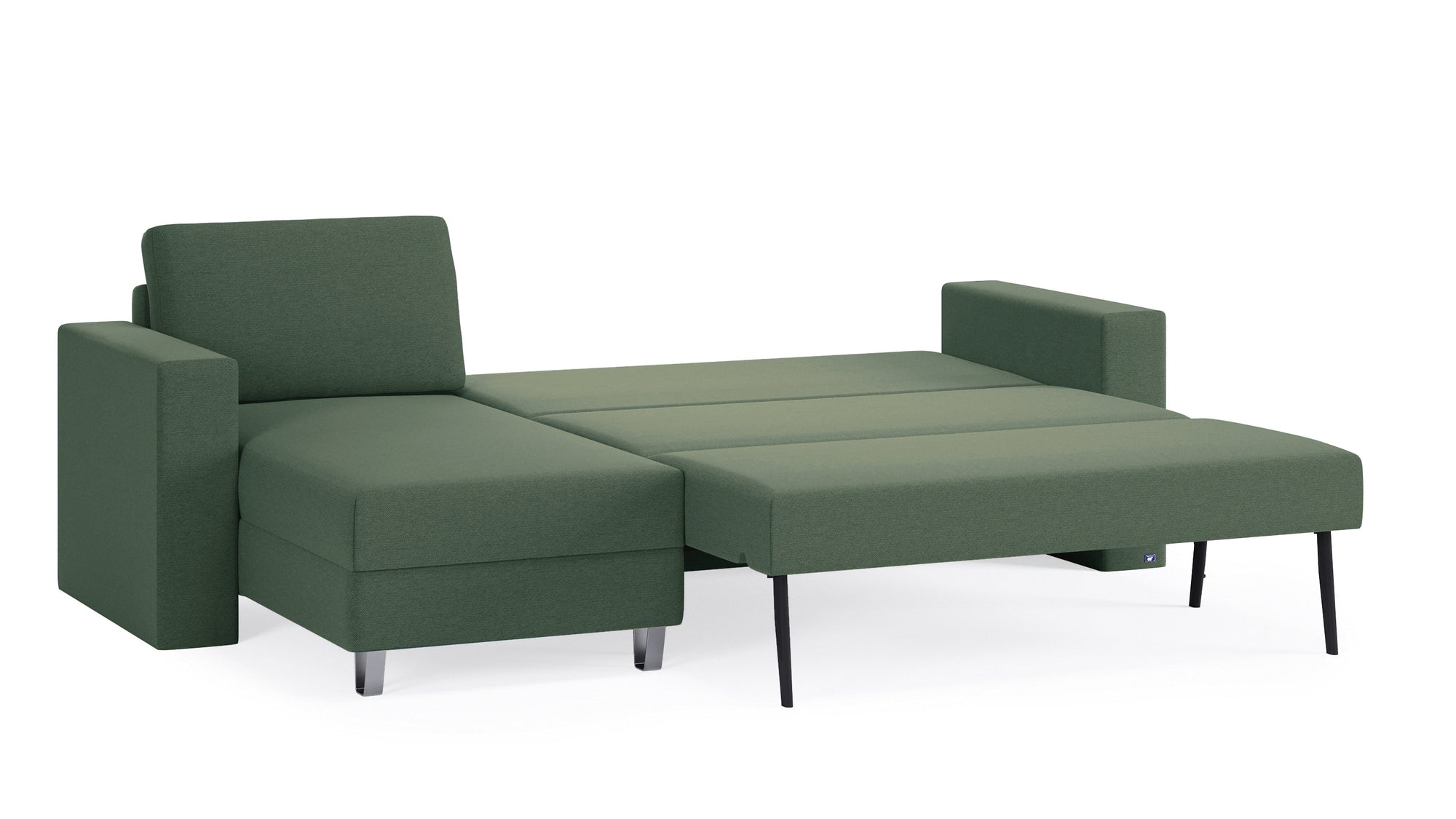 Schlafsofa von Bruno – 140 cm, in Grün