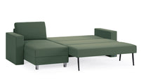 Schlafsofa von Bruno – 140 cm, in Grün