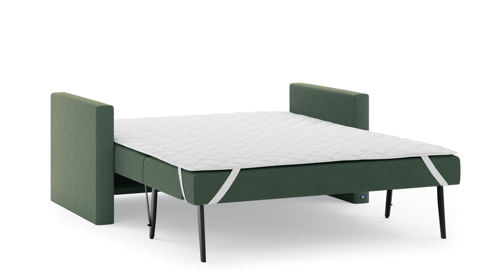 Schlafsofa von Bruno – 140 cm, in Grün