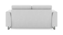 Schlafsofa von Bruno – 140 cm, in Hellgrau, Metallfüße