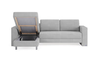 Schlafsofa von Bruno – 140 cm, in Hellgrau