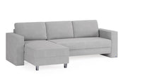 Schlafsofa von Bruno – 140 cm, in Hellgrau