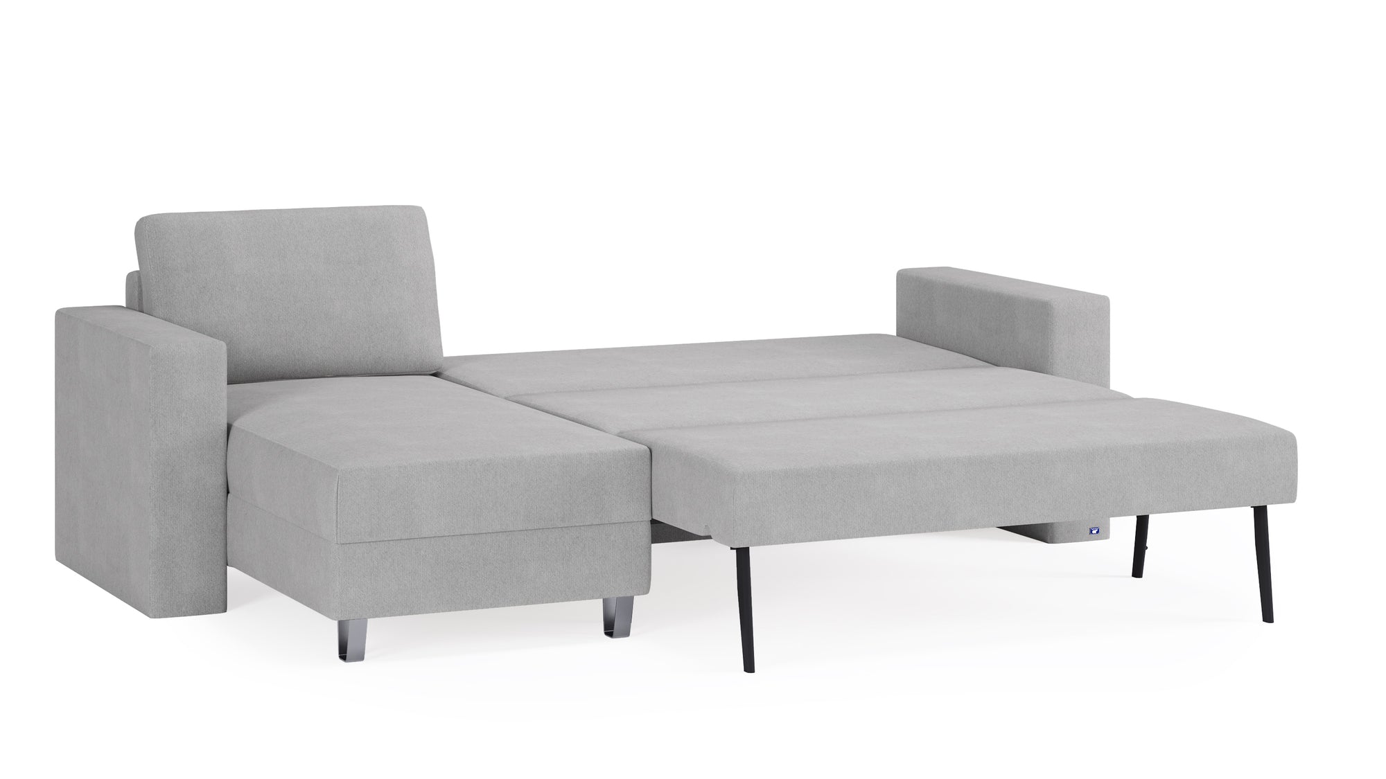 Schlafsofa von Bruno – 140 cm, in Hellgrau