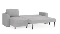 Schlafsofa von Bruno – 140 cm, in Hellgrau