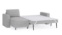 Schlafsofa von Bruno – 140 cm, in Hellgrau