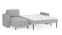 Schlafsofa von Bruno – 140 cm, in Hellgrau