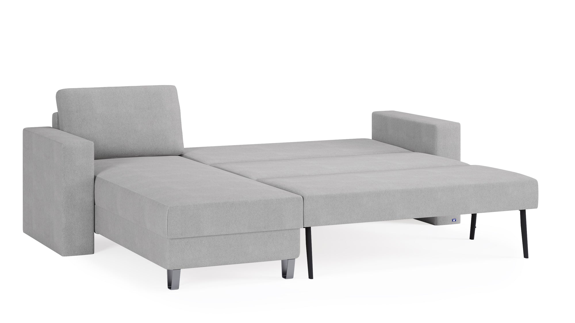 Schlafsofa von Bruno – 140 cm, in Hellgrau