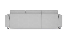 Schlafsofa von Bruno – 140 cm, in Hellgrau, Metallfüße