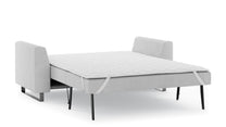 Schlafsofa von Bruno – 140 cm, in Hellgrau, Metallfüße