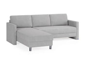 Schlafsofa von Bruno – 140 cm, in Hellgrau