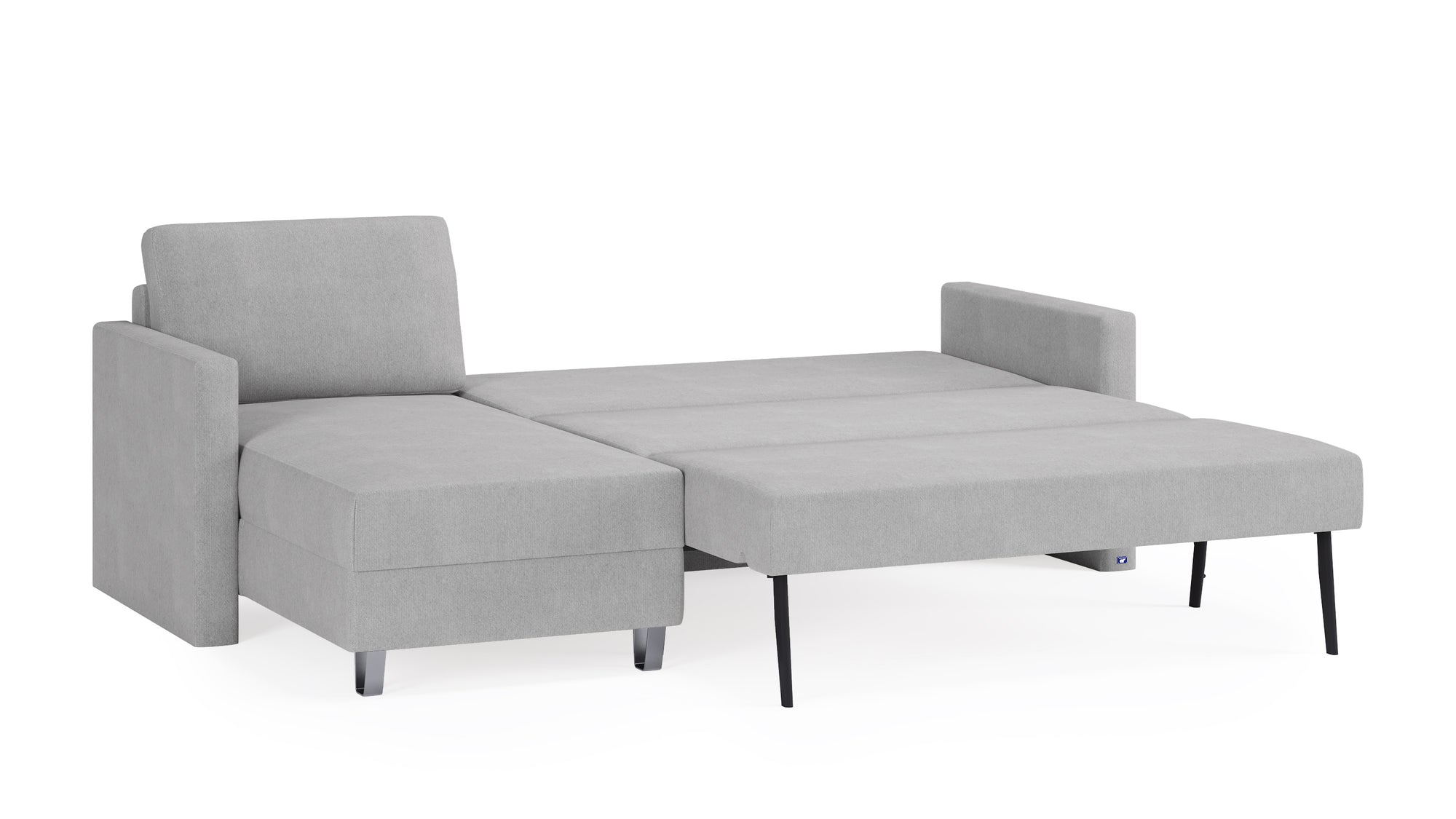Schlafsofa von Bruno – 140 cm, in Hellgrau