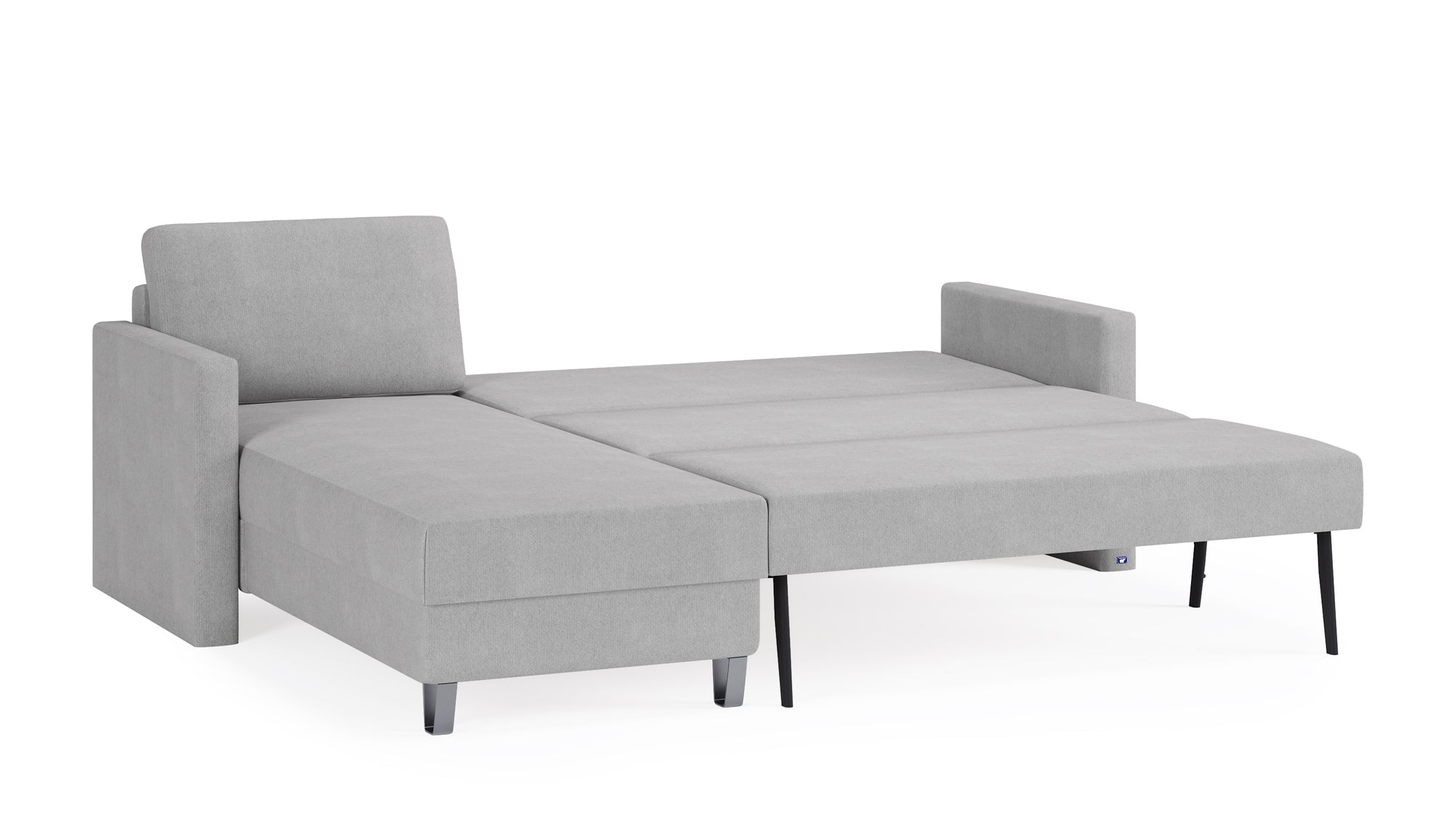 Schlafsofa von Bruno – 140 cm, in Hellgrau