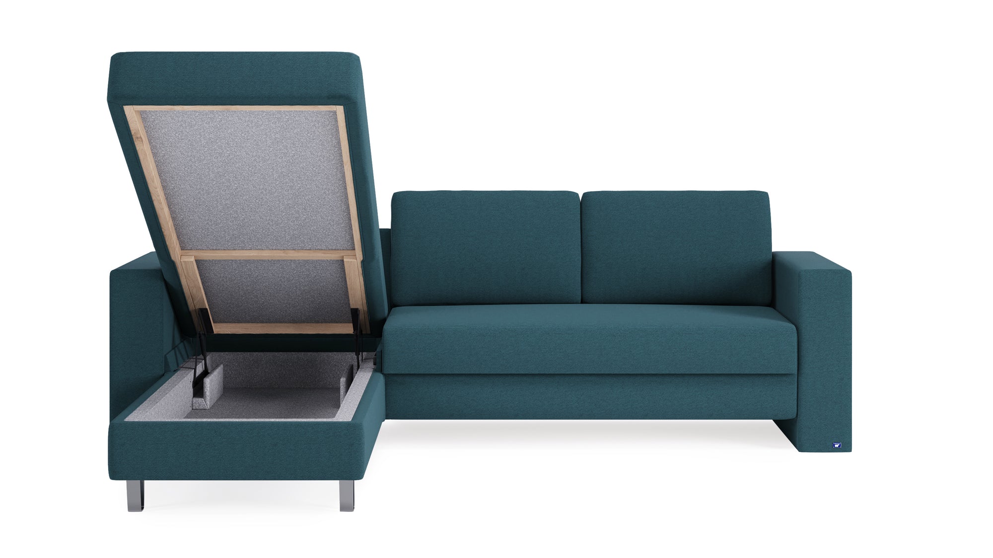 Schlafsofa von Bruno – 140 cm, in Türkis