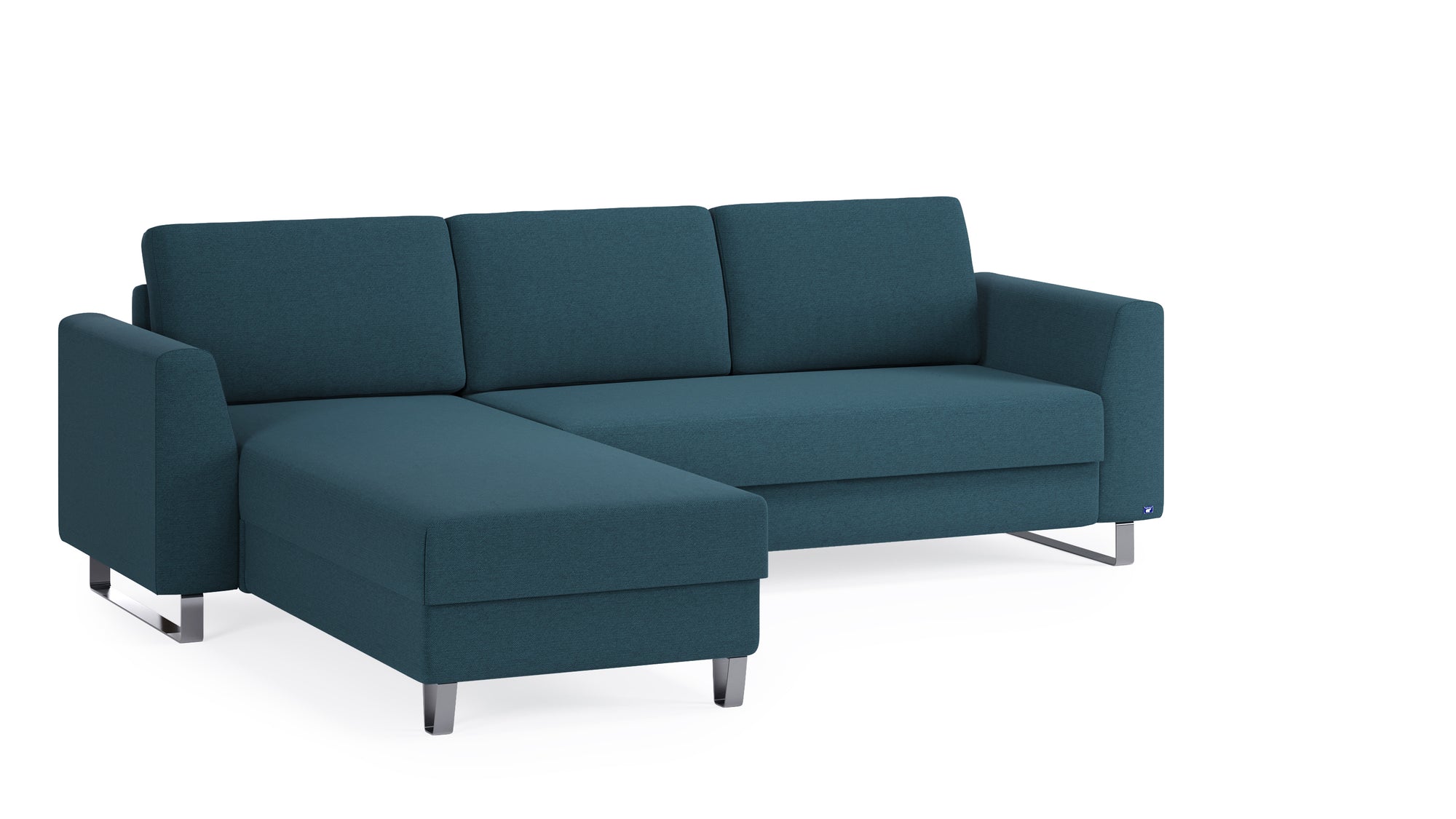 Schlafsofa von Bruno – 140 cm, in Türkis