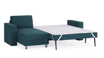 Schlafsofa von Bruno – 140 cm, in Türkis