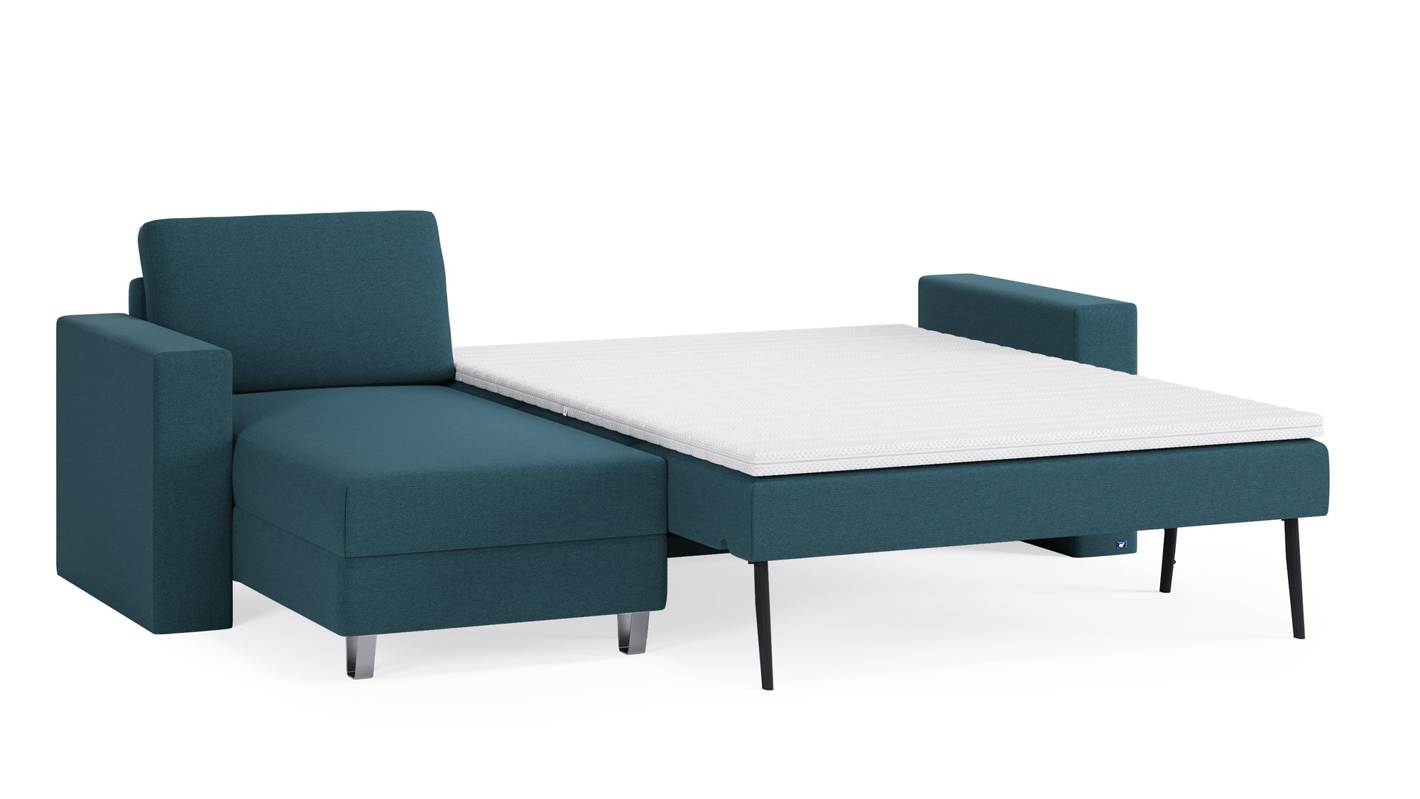 Schlafsofa von Bruno – 140 cm, in Türkis