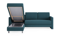 Schlafsofa von Bruno – 140 cm, in Türkis