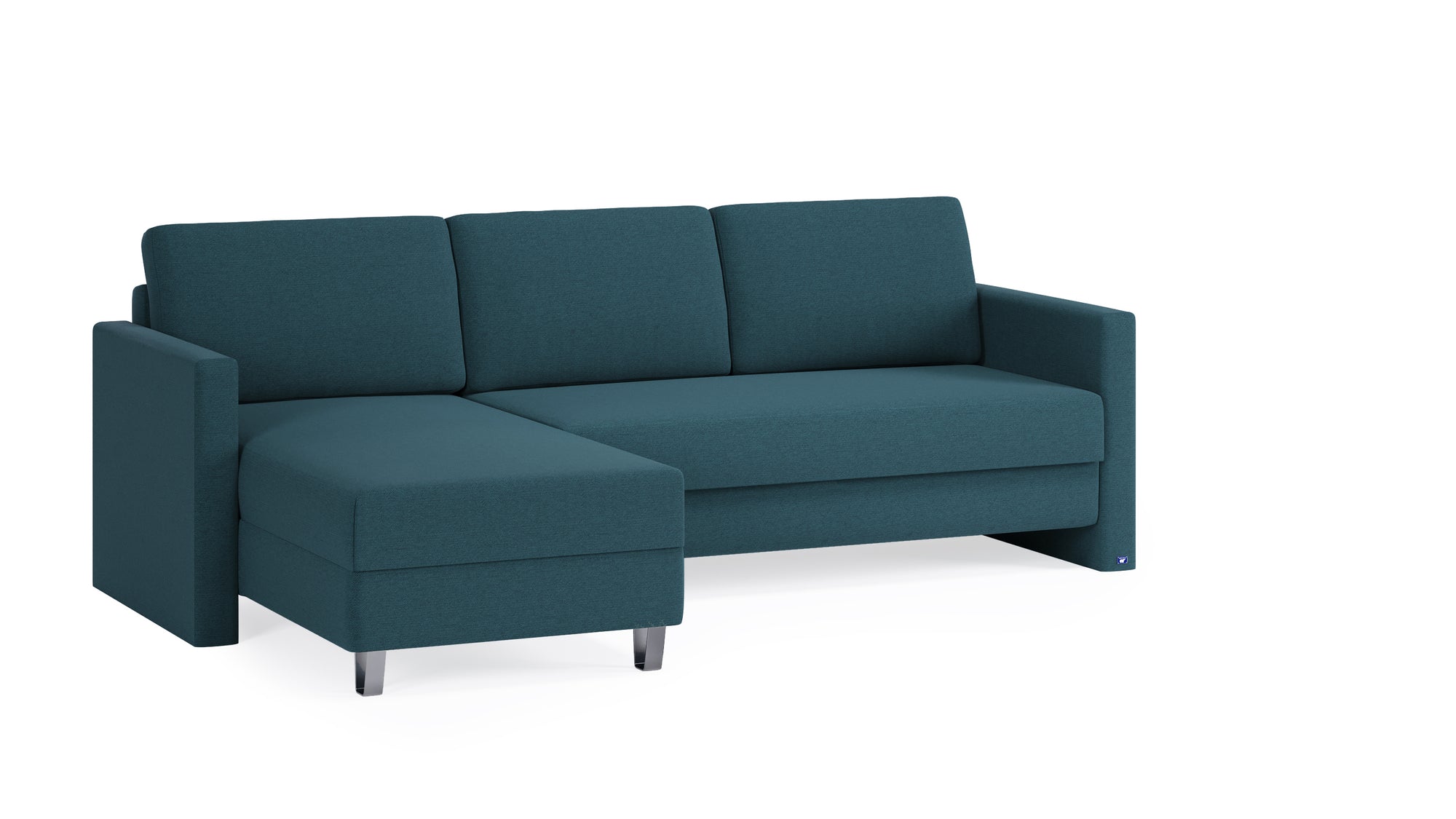 Schlafsofa von Bruno – 140 cm, in Türkis