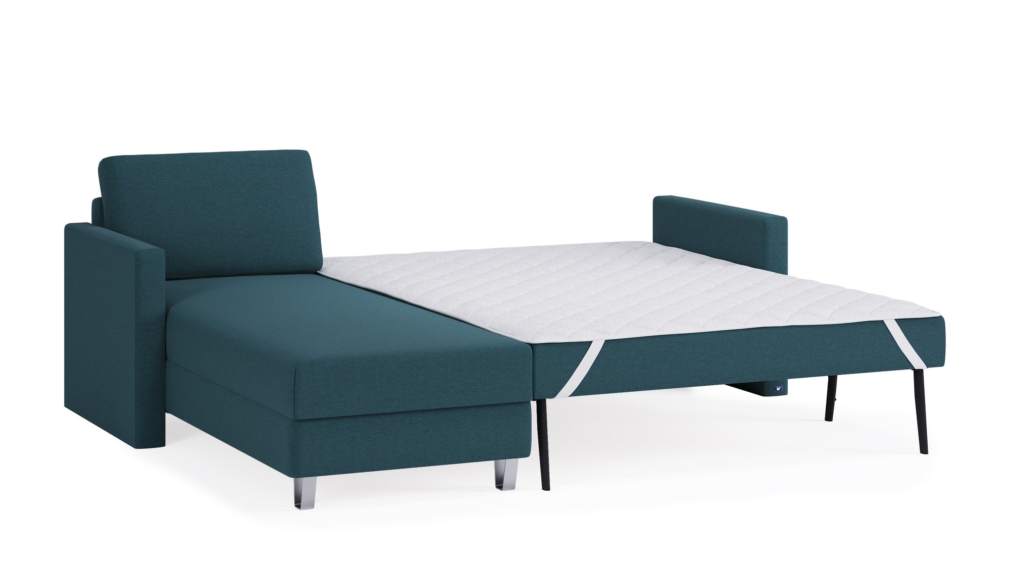 Schlafsofa von Bruno – 140 cm, in Türkis