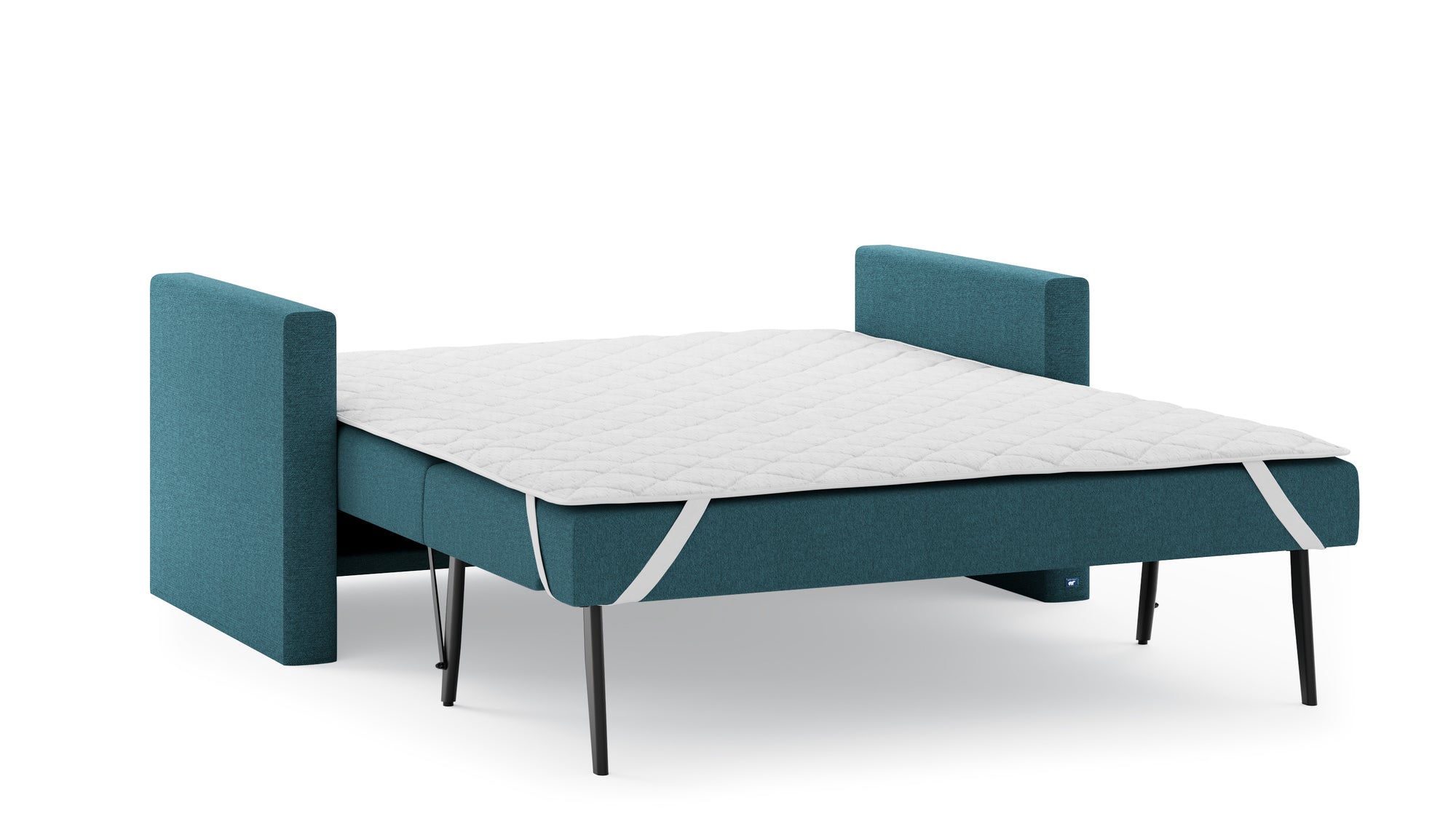 Schlafsofa von Bruno – 140 cm, in Türkis
