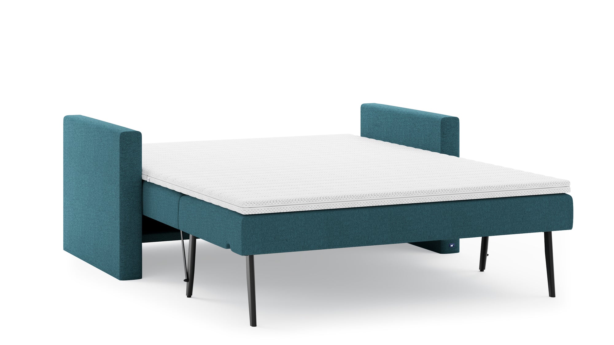 Schlafsofa von Bruno – 140 cm, in Türkis