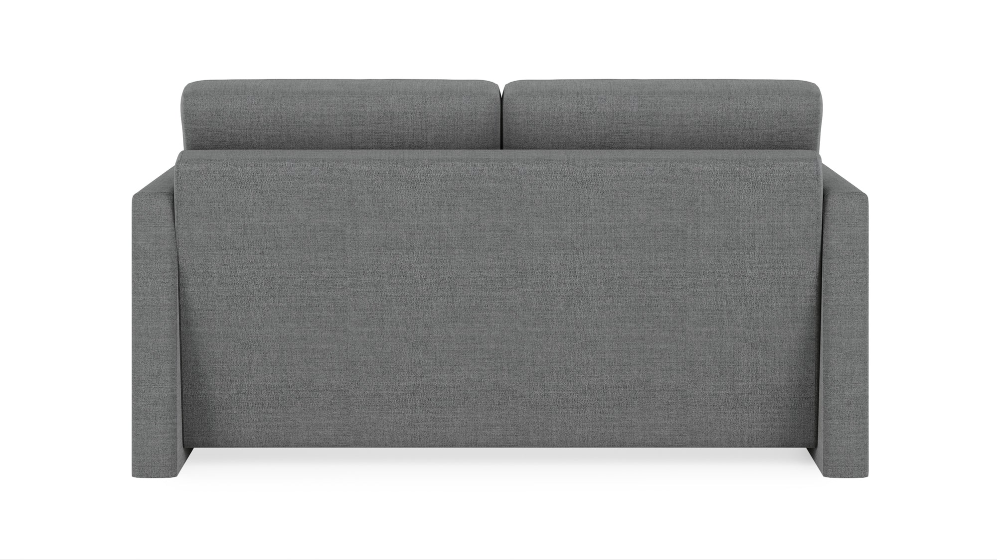 Schlafsofa von Bruno – 140 cm, in Dunkelgrau, schmale Armlehnen