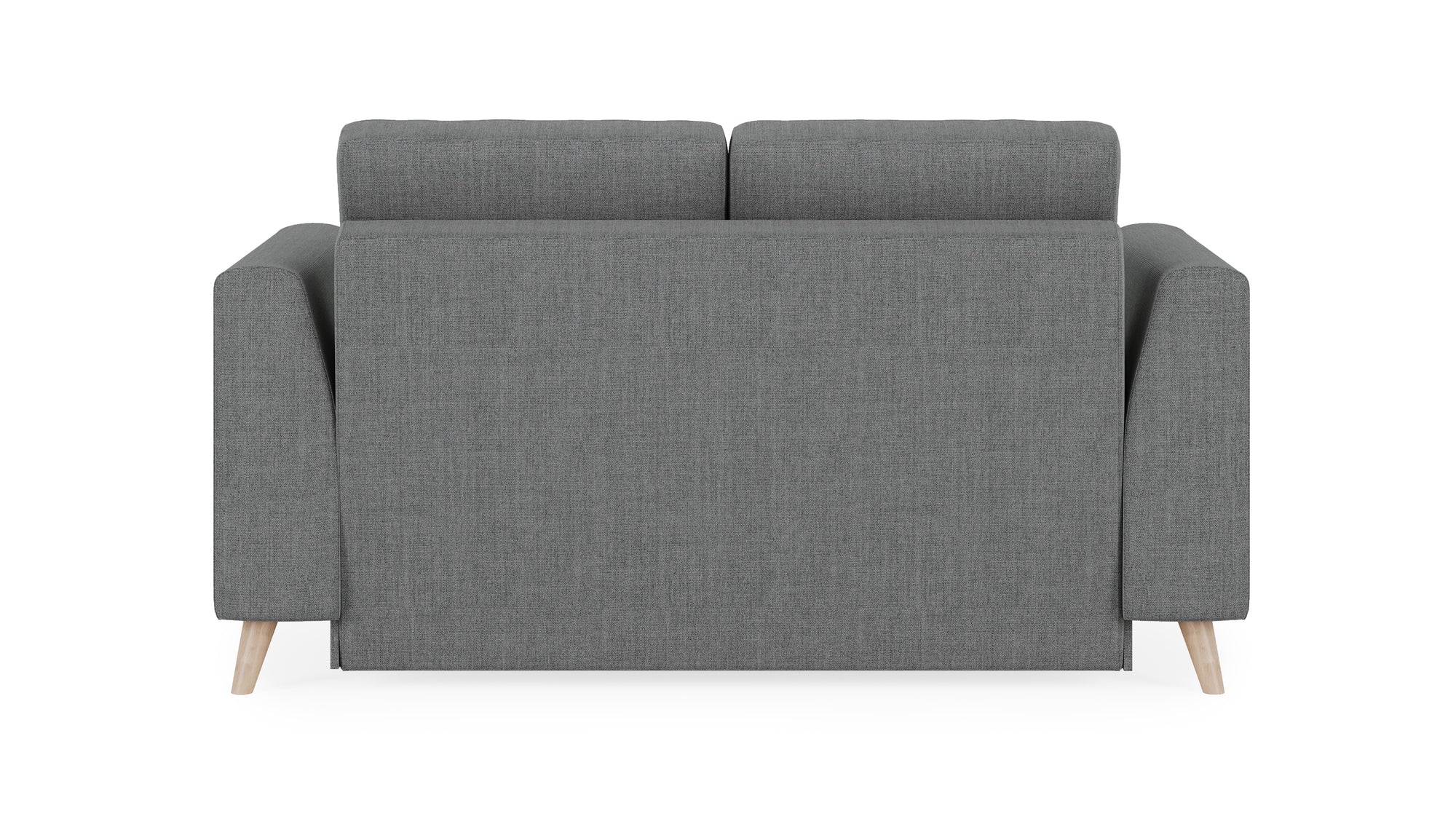 Schlafsofa von Bruno – 120 cm, in Dunkelgrau, Klassik-Armlehnen, Holzfüße