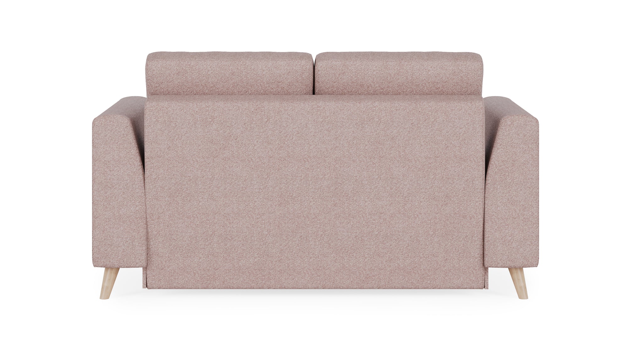 Schlafsofa von Bruno – 120 cm, in Glory Blush, Klassik-Armlehnen, Holzfüße