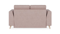 Schlafsofa von Bruno – 120 cm, in Glory Blush, Klassik-Armlehnen, Holzfüße