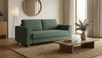 Schlafsofa von Bruno – in Grün, Metallfüße