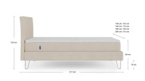 Polsterbett von Bruno – in Beige